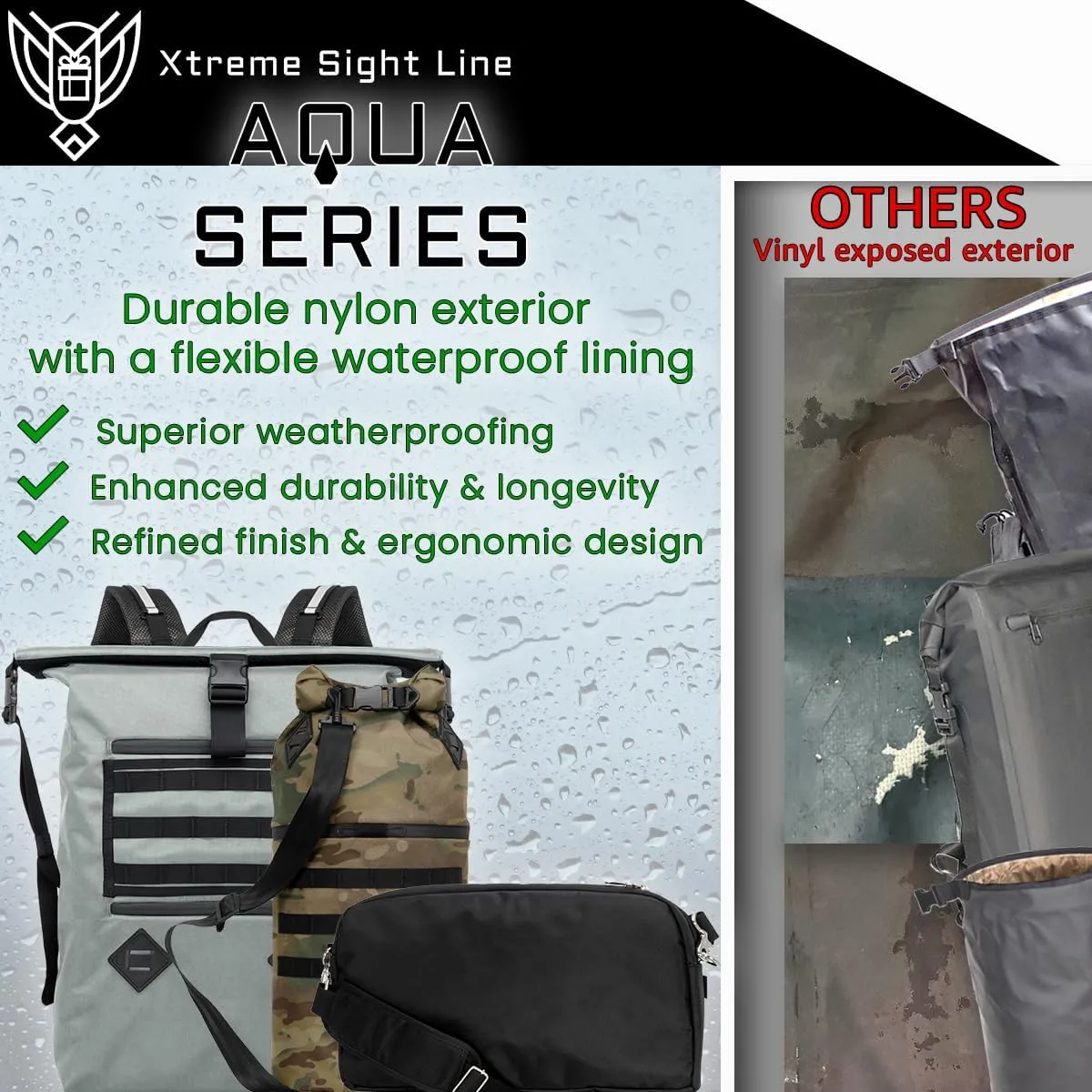 ~ AQUA RT Large Water-Proof Faraday Backpack/Small LITE Faraday Bag Combo ~ Tracking/Hacking Defense ~ Coyote Brown
