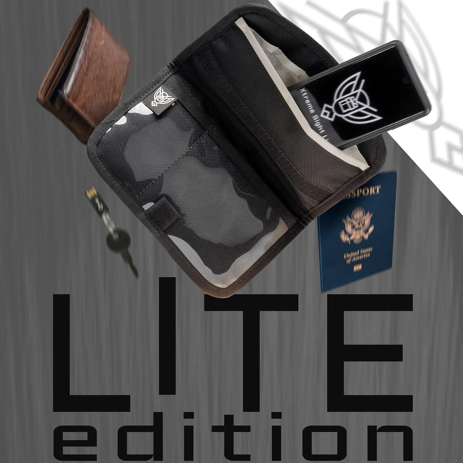 ~ AQUA RT Large Water-Proof Faraday Backpack/Small LITE Faraday Bag Combo ~ Tracking/Hacking Defense ~ Stone