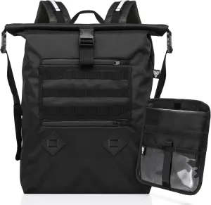 ~ AQUA RT Large Water-Proof Faraday Backpack/Small LITE Faraday Bag Combo ~ Tracking/Hacking Defense ~ Stone