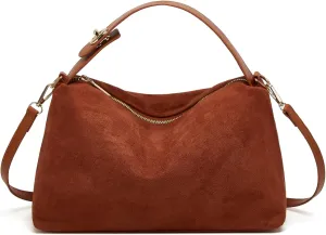 2025 Trendy Faux Suede Pillow Bag Retro Shoulder Bag Fall Winter Versatile Commuter Crossbody Tote Matte Underarm Bag