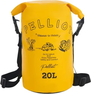 20L Dry Bag Backpack Waterproof Roll Top Lightweight Storage Backpack Bag Adjustable Portable Dry Sack for Kayaking Boating Camping & Hiking Yellow
