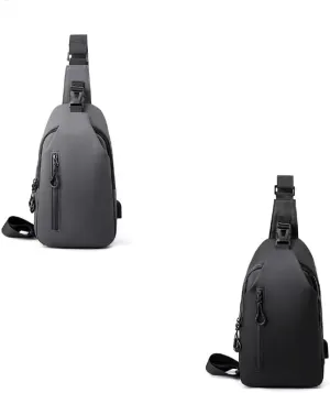 2PCS Waterproof Shoulder Bag, Lightweight Waterproof Nylon Anti Theft Sling Crossbody Bag (03,M)