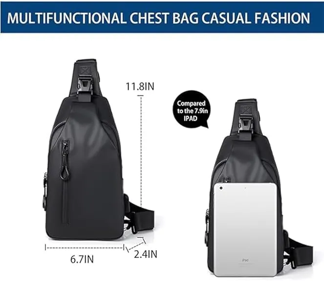 2PCS Waterproof Shoulder Bag, Lightweight Waterproof Nylon Anti Theft Sling Crossbody Bag (03,M)