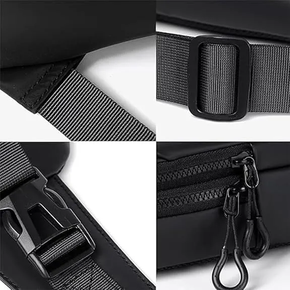 2PCS Waterproof Shoulder Bag, Lightweight Waterproof Nylon Anti Theft Sling Crossbody Bag (03,M)