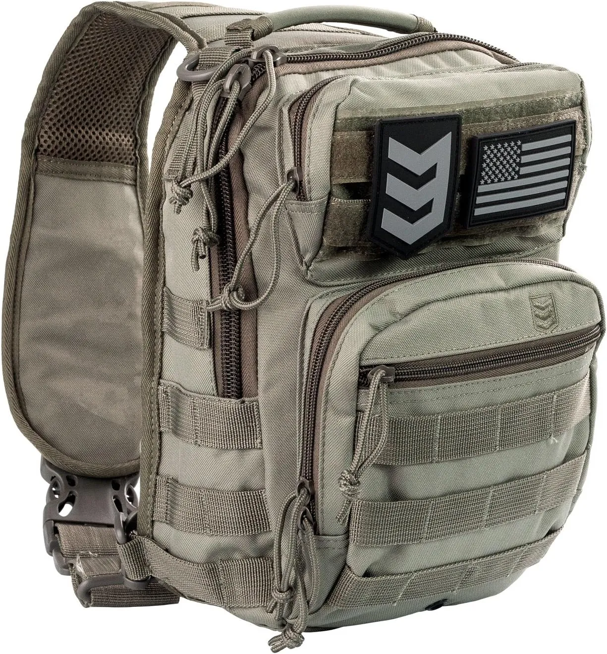 3VGEAR Posse EDC Sling Pack, 7L - MOLLE Compatible, Ambidextrous Strap - Rugged 600D Polyester Small Tactical Bag