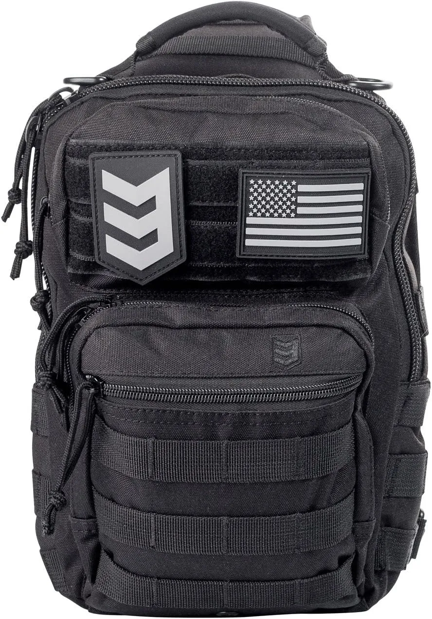 3VGEAR Posse EDC Sling Pack, 7L - MOLLE Compatible, Ambidextrous Strap - Rugged 600D Polyester Small Tactical Bag