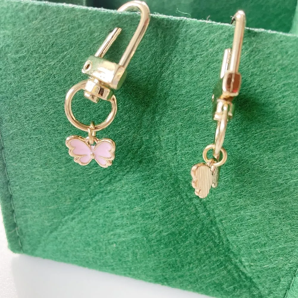 4PCS Flower Keychain Cute Handbag Key Chain Personalized Key ring Golden for Women Car Present