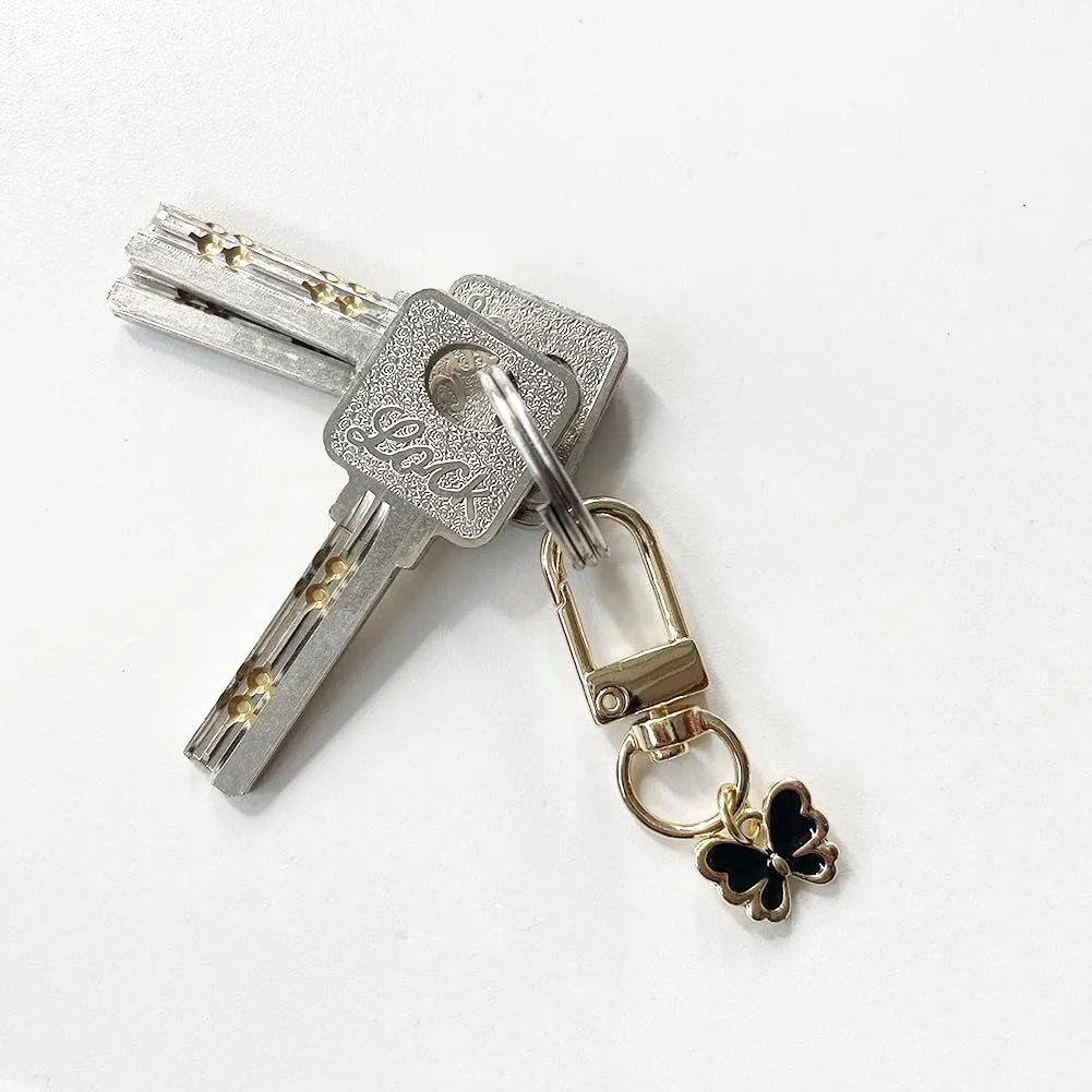 4PCS Flower Keychain Cute Handbag Key Chain Personalized Key ring Golden for Women Car Present