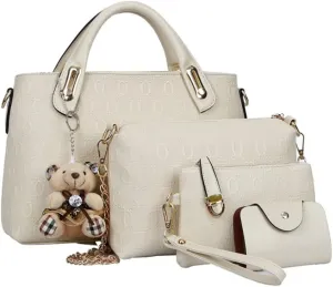 4pcs Set Handbags for Women Shoulder Bag Purse Card Holder Shopper Tote Satchels