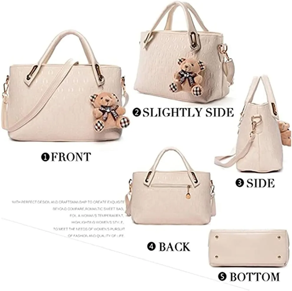 4pcs Set Handbags for Women Shoulder Bag Purse Card Holder Shopper Tote Satchels