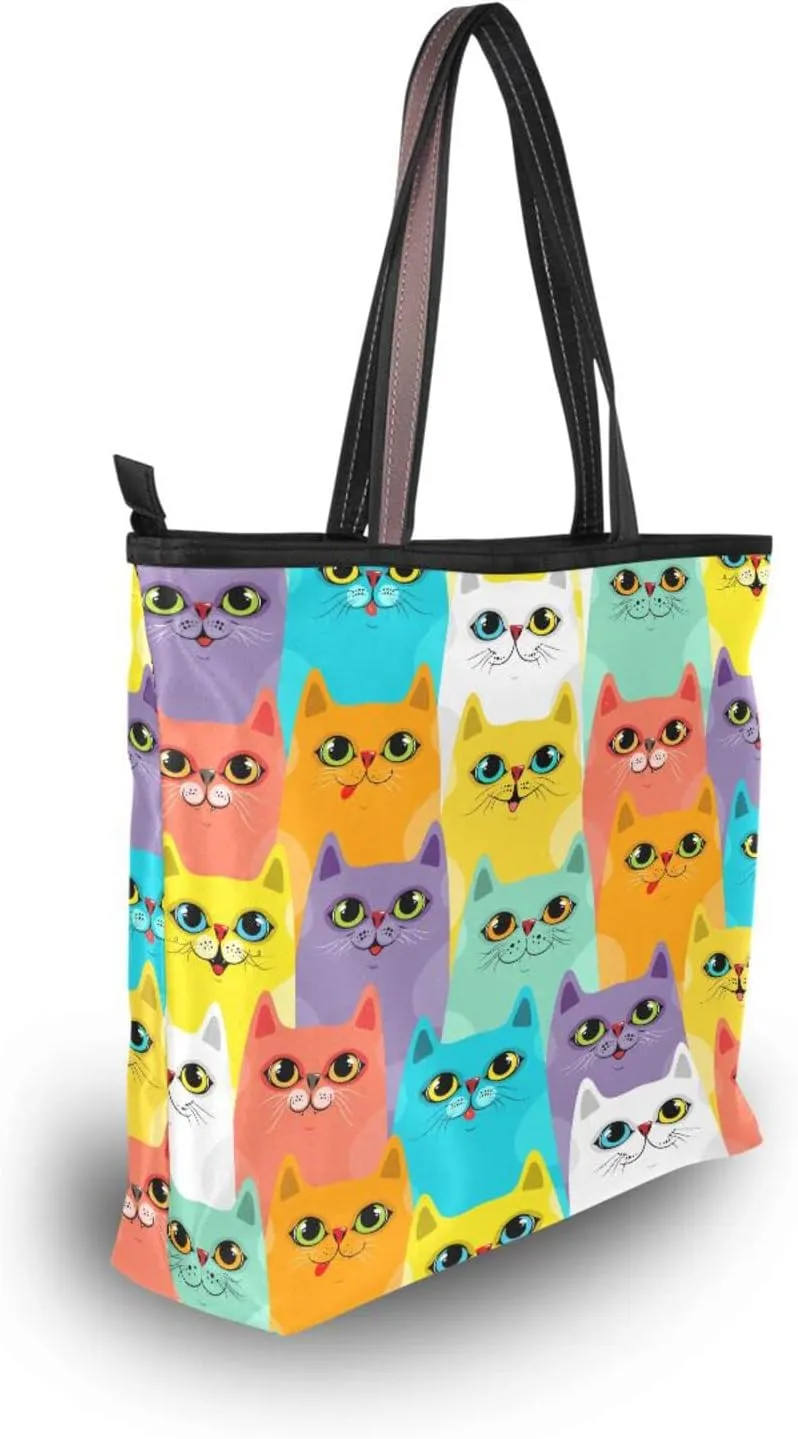 4th July Tote Bag for Women with Zipper,Polyester Tote Purse Gnome Tote Bag Gnome Handbag