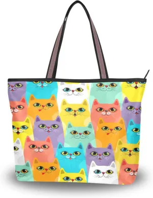 4th July Tote Bag for Women with Zipper,Polyester Tote Purse Gnome Tote Bag Gnome Handbag