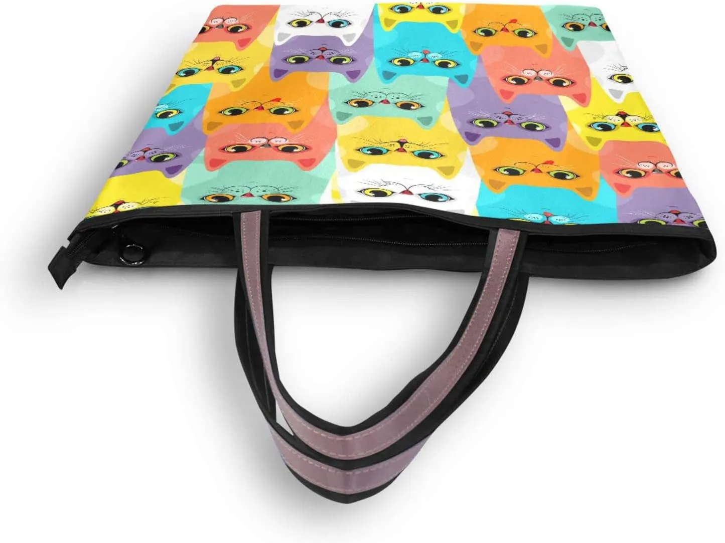 4th July Tote Bag for Women with Zipper,Polyester Tote Purse Gnome Tote Bag Gnome Handbag