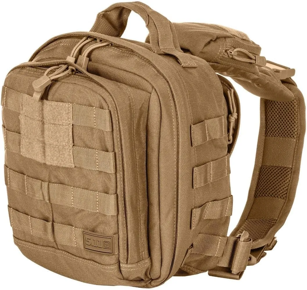 5.11 Tactical Sling Bag Pack MOAB 6, Shoulder Crossbody Military Bag, 11L, Kangaroo, Style 56963ABR