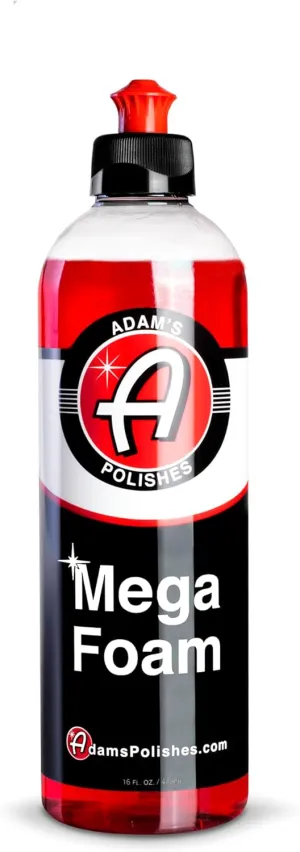 Adam's Polishes Mega Foam (16oz) - Detailing pH Neutral Car Soap For Car Washing, For Use In Car Wash Bucket, Foam Cannon & Foam Gun, Won't Strip Car Wax, Sealants or Ceramic Coatings