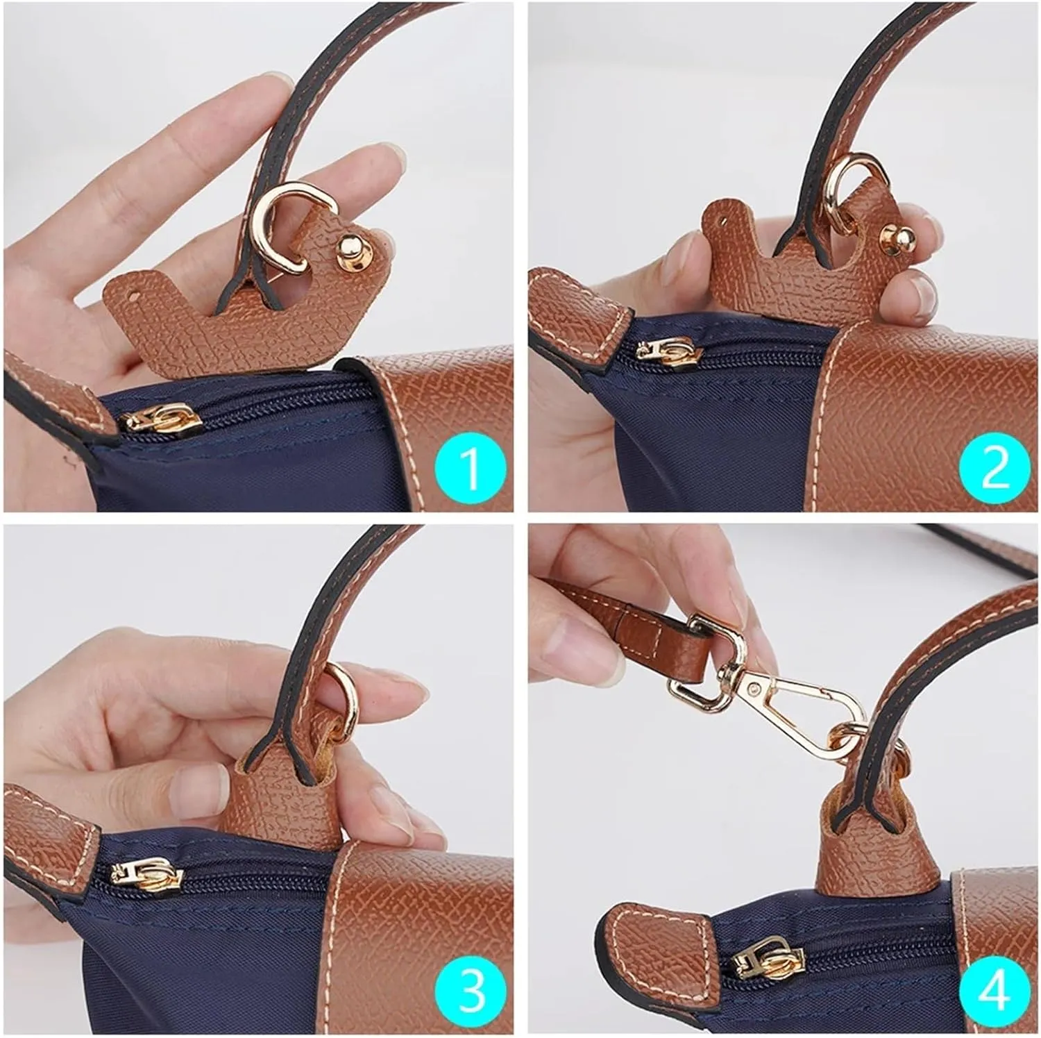 Adjustable Bag Strap 3pcs Accessories Short Handle Small Size No Punching Modification Tote Shoulder Strap