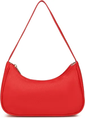 Afashor Shoulder Bags for Women Vegan Leather Hobo Sling Tote Handbag Retro Clutch Purse with Zipper Closure