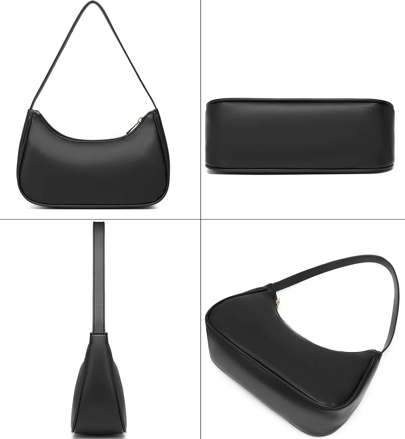 Afashor Shoulder Bags for Women Vegan Leather Hobo Sling Tote Handbag Retro Clutch Purse with Zipper Closure