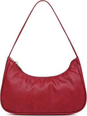 Afashor Shoulder Bags for Women Vegan Leather Hobo Sling Tote Handbag Retro Clutch Purse with Zipper Closure