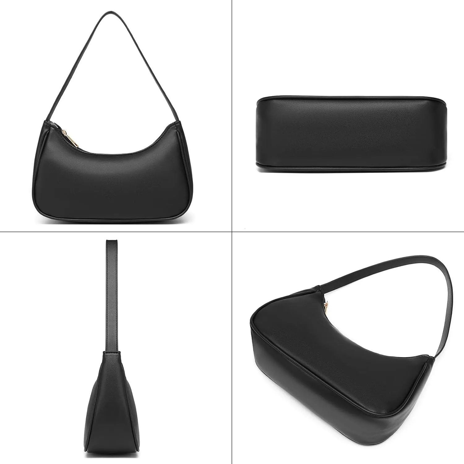 Afashor Shoulder Bags for Women Vegan Leather Hobo Sling Tote Handbag Retro Clutch Purse with Zipper Closure