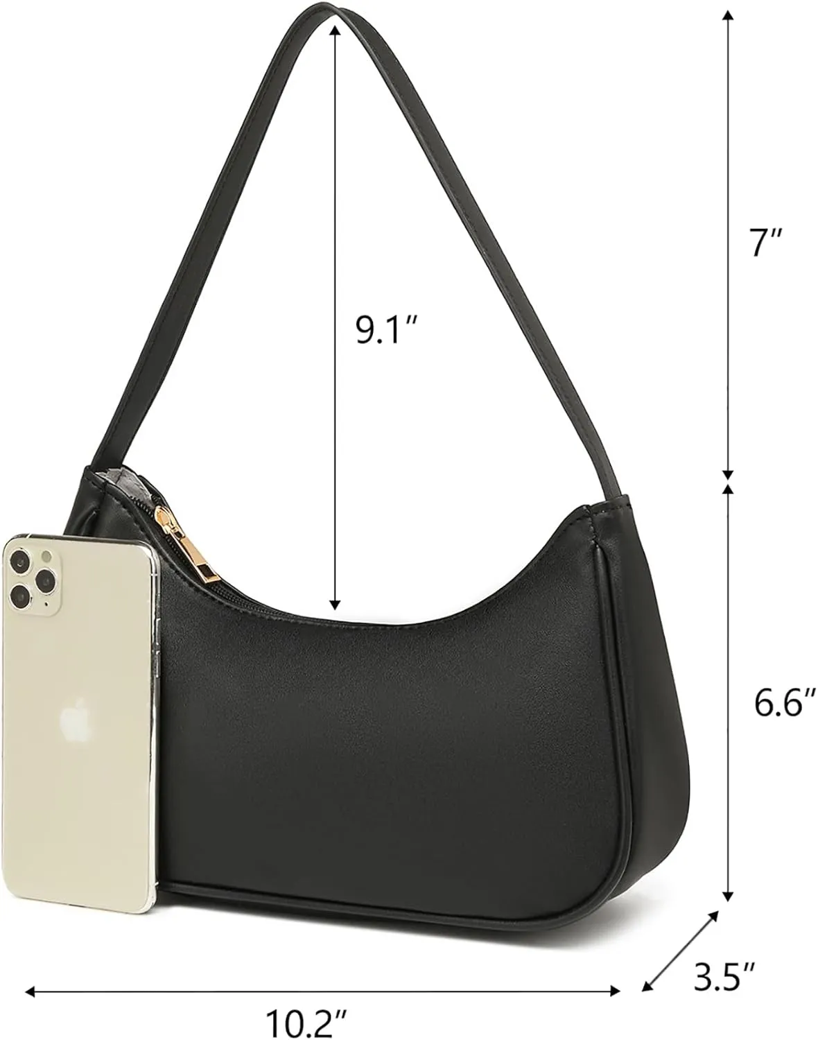 Afashor Shoulder Bags for Women Vegan Leather Hobo Sling Tote Handbag Retro Clutch Purse with Zipper Closure