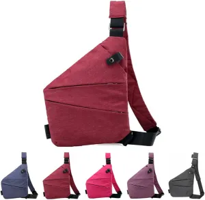 AIIONP Anti Theft Travel Bag, Anti-Theft Slim Sling Bag, Anti-Theft Crossbody Travel Bag for Women Men
