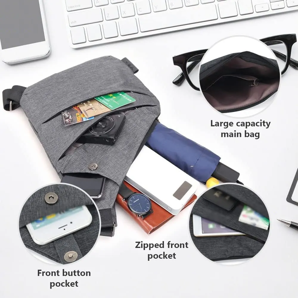 AIIONP Anti Theft Travel Bag, Anti-Theft Slim Sling Bag, Anti-Theft Crossbody Travel Bag for Women Men