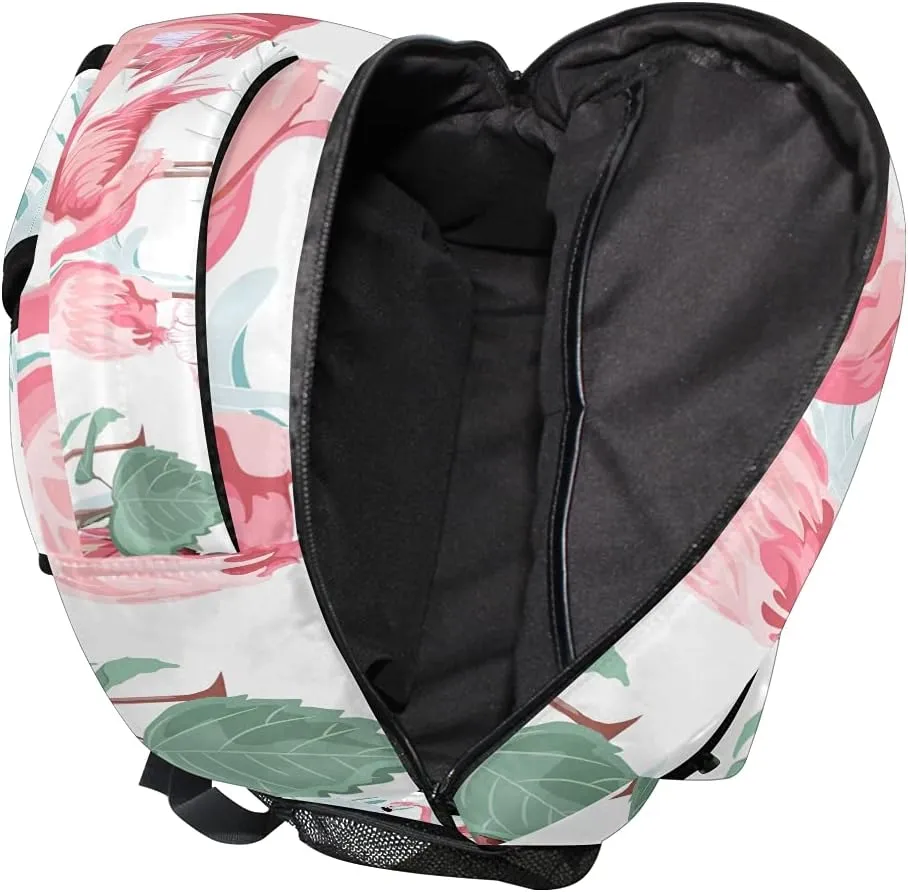 ALAZA Flamingo Backpacks for Girls Kids Flamingo Book Bag 3rd 4th 5th Grade Elementary School Bookbag Personalized Travel Laptop Shoulder Bag Students Daypacks