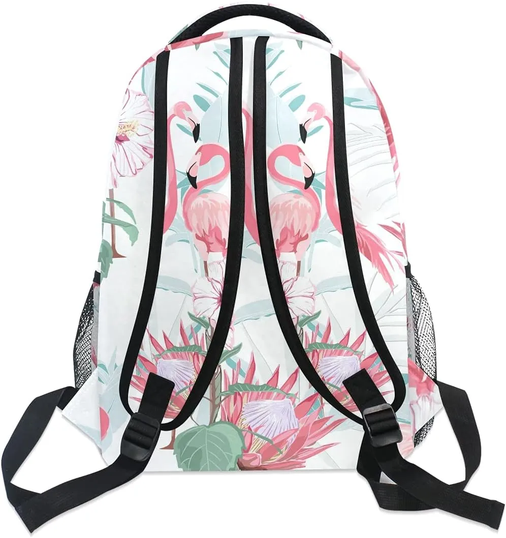 ALAZA Flamingo Backpacks for Girls Kids Flamingo Book Bag 3rd 4th 5th Grade Elementary School Bookbag Personalized Travel Laptop Shoulder Bag Students Daypacks