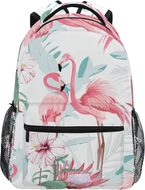 ALAZA Flamingo Backpacks for Girls Kids Flamingo Book Bag 3rd 4th 5th Grade Elementary School Bookbag Personalized Travel Laptop Shoulder Bag Students Daypacks