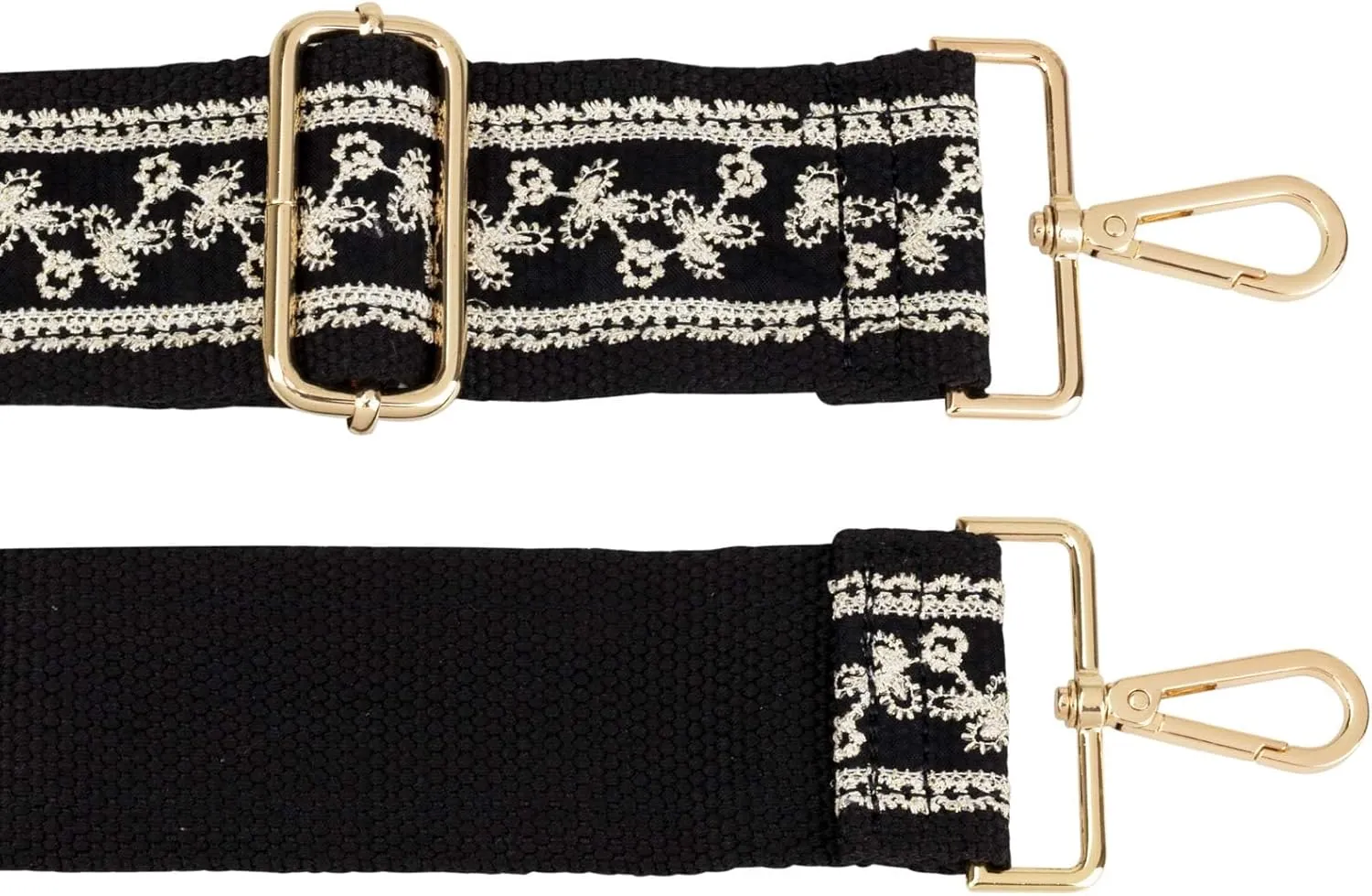 ALLZEDREAM Purse Strap Crossbody Replacement Handbag Shoulder Bag 2" Wide Adjustable Embroidered Lace Sequins