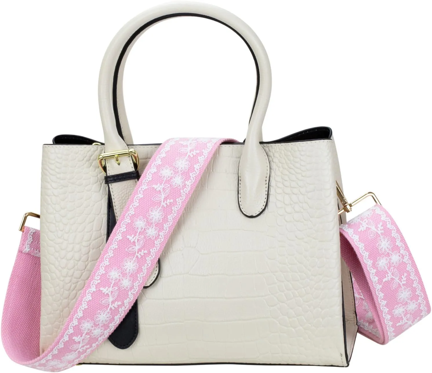 ALLZEDREAM Purse Strap Crossbody Replacement Handbag Shoulder Bag 2" Wide Adjustable Embroidered Lace Sequins