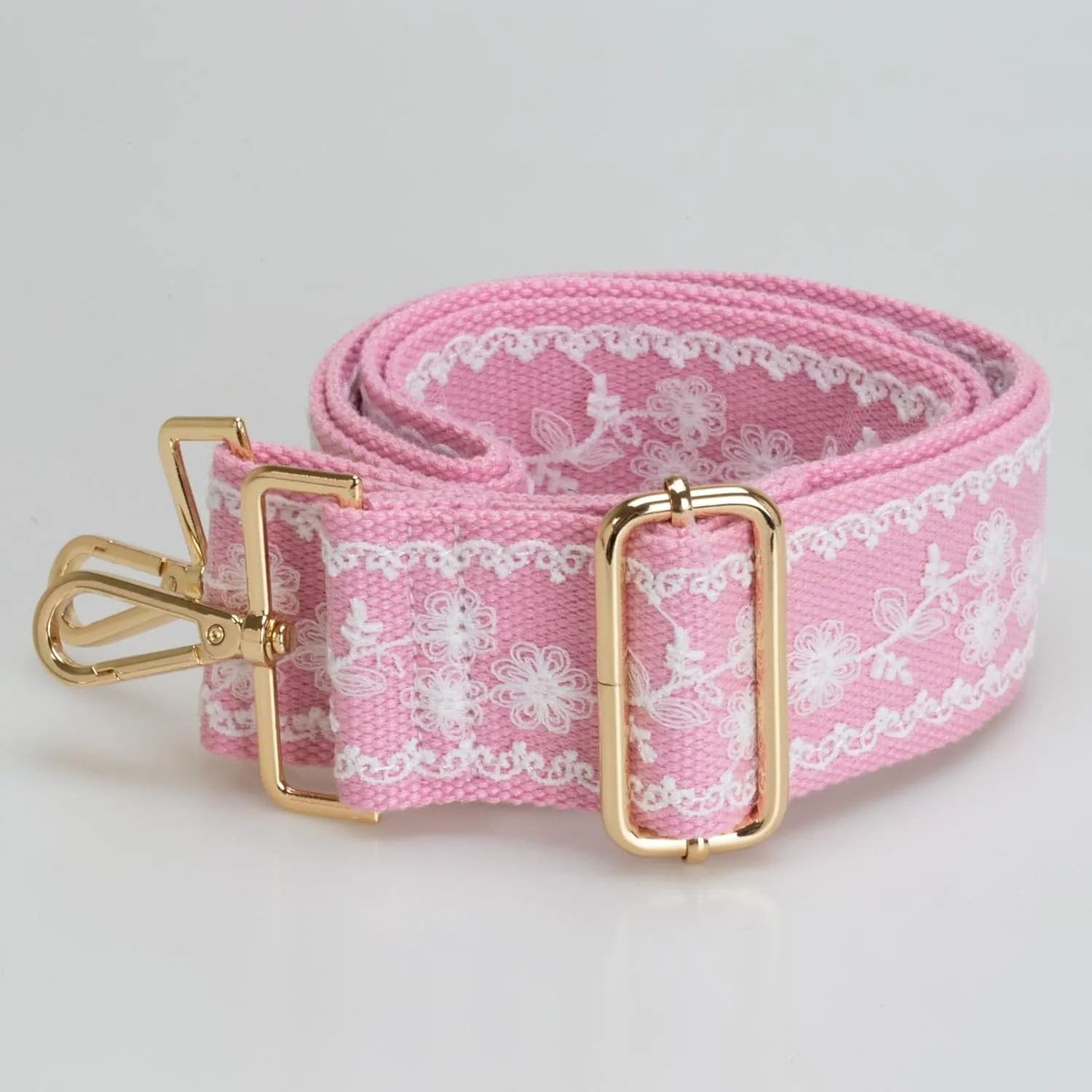 ALLZEDREAM Purse Strap Crossbody Replacement Handbag Shoulder Bag 2" Wide Adjustable Embroidered Lace Sequins