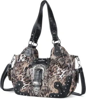 Angel Kiss Hobo Bags for Women Vegan Leather Purses and Handbags Ladies Chic Shoulder Bags Crossbody Purses with Metal Studs