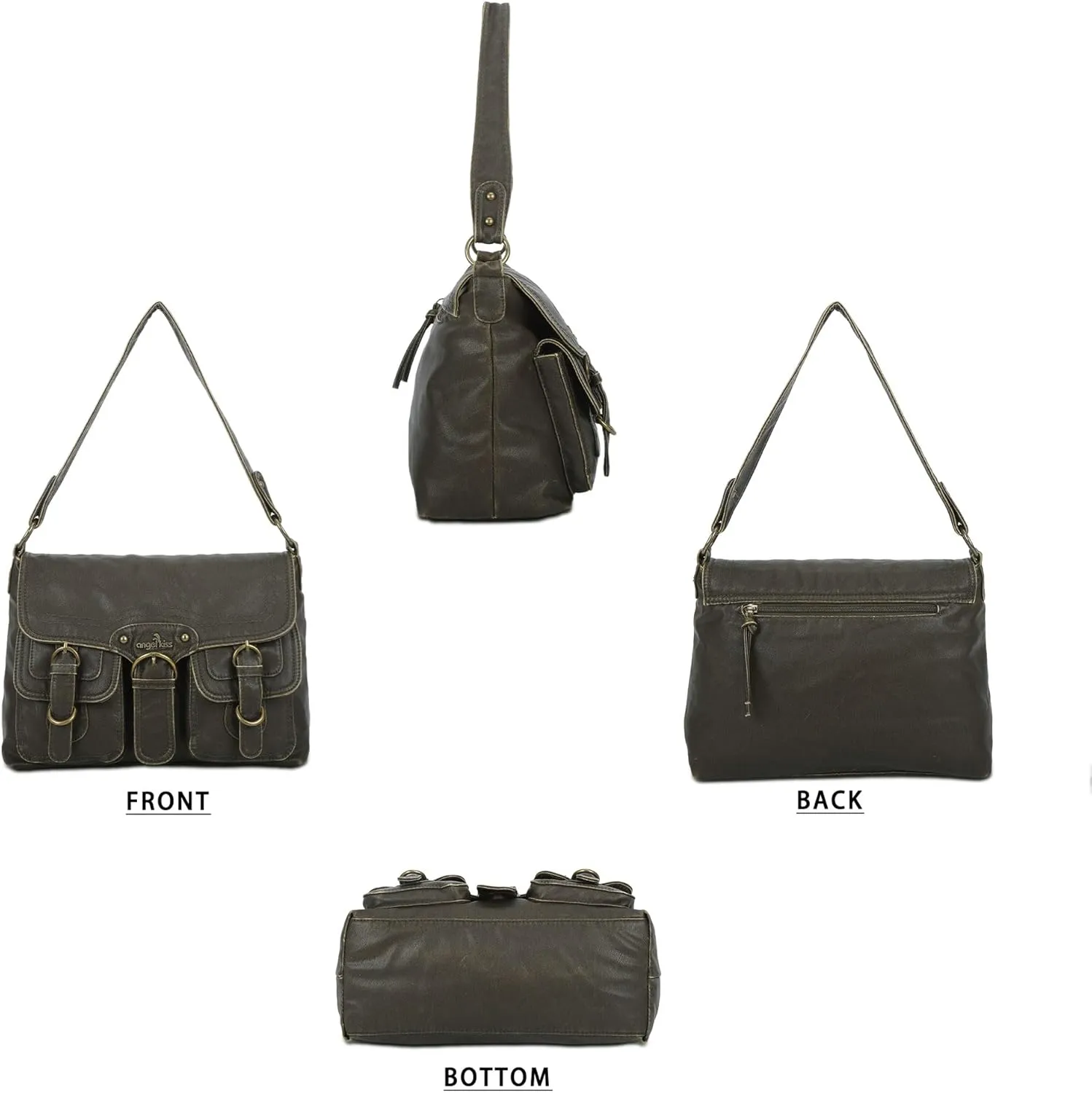 Angel Kiss Purses and Handbags for Women,Vegan Leather Hobo Purses Crossbody Hobo Bag Tote Satchel Handbags