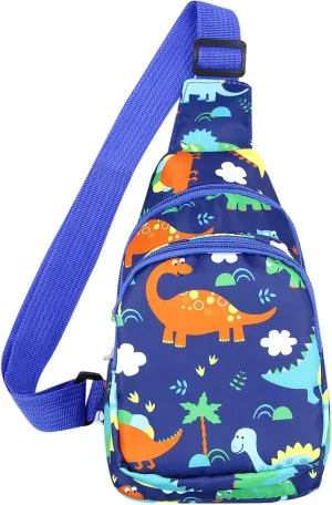 ANKOMINA Small Sling Bag for Kids Cute Cartoon Crossbody Shoulder Bag Chest Bag Fanny Pack for Outdoor,Travel,Hiking