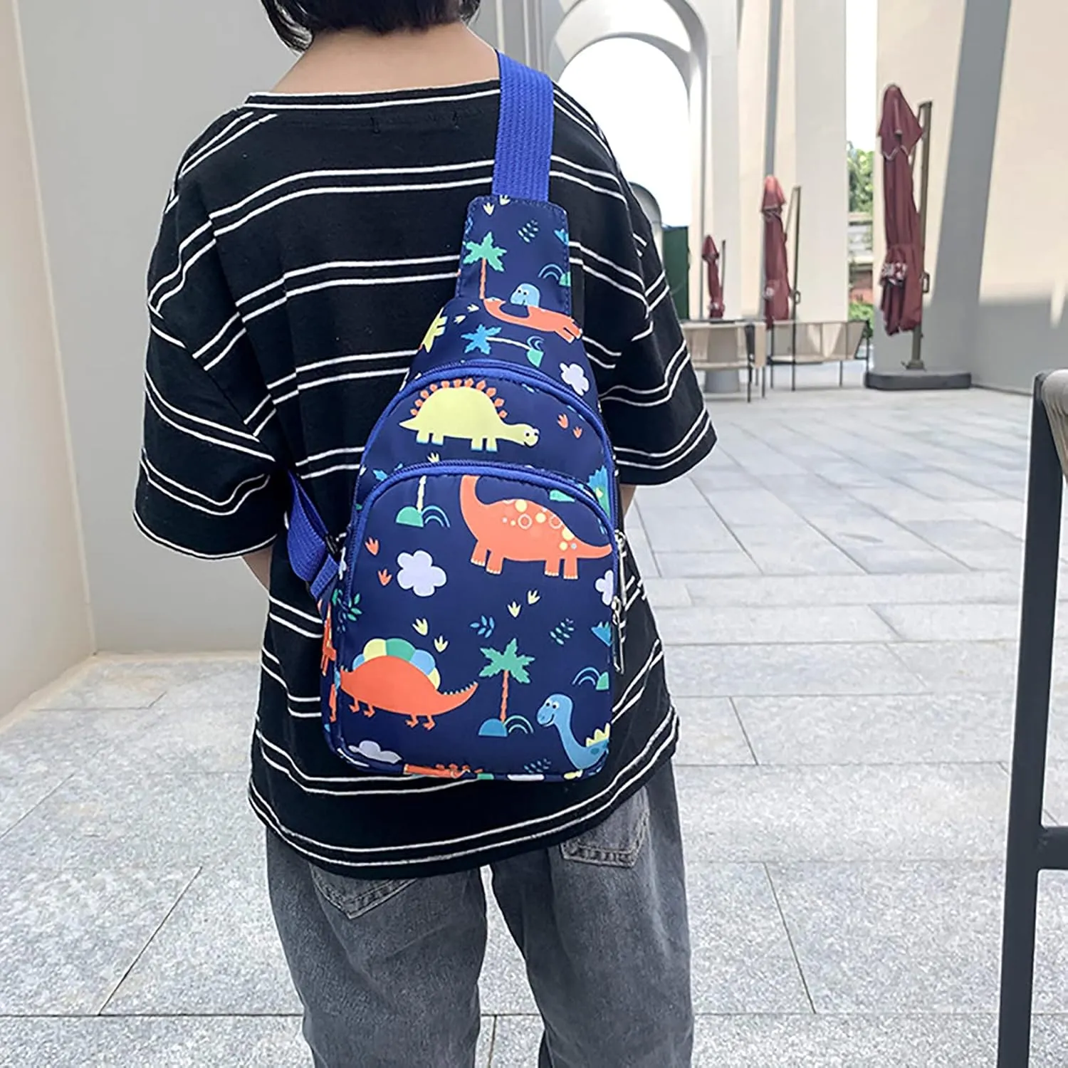 ANKOMINA Small Sling Bag for Kids Cute Cartoon Crossbody Shoulder Bag Chest Bag Fanny Pack for Outdoor,Travel,Hiking
