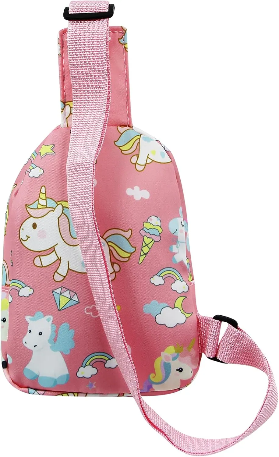ANKOMINA Small Sling Bag for Kids Cute Cartoon Crossbody Shoulder Bag Unicorn Dinosaur Chest Bag for Outdoor,Travel,Hiking