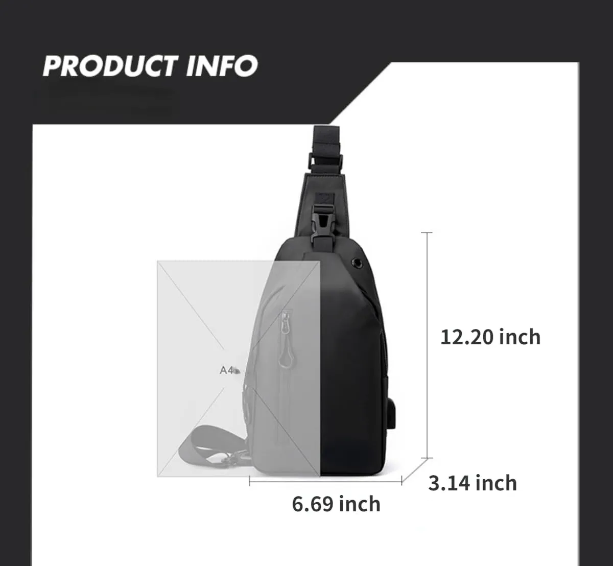 Anti-Theft Sling Bag Waterproof Crossbody Travel Tactical shoulder Bag for Men and Women (Blue)