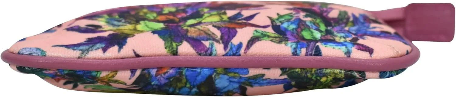 Anuschka Zip Travel Pouch-Wanderlust Collection-Nylon Fabric with Leather Trim and Artwork Print