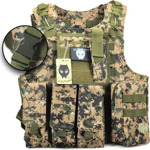 ATAIRSOFT Tactical Vest Airsoft MOLLE RRV Hunting Adjustable Plate Carrier with Pouches