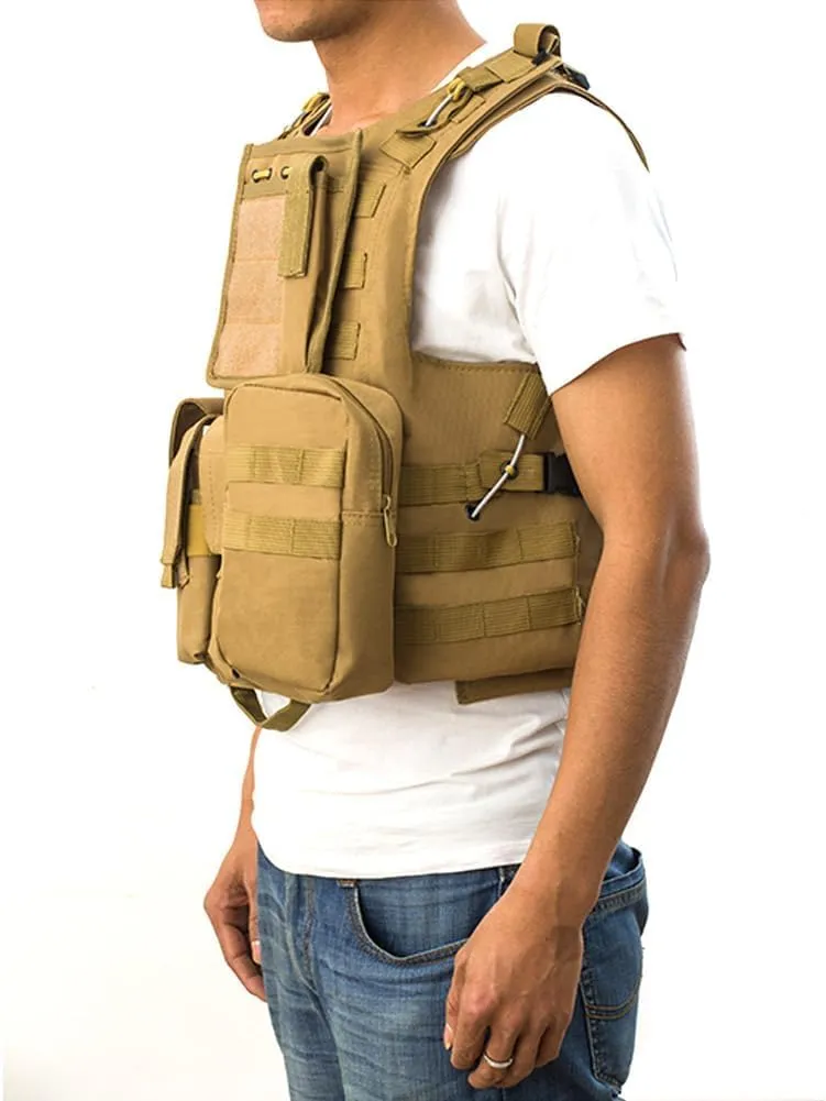 ATAIRSOFT Tactical Vest Airsoft MOLLE RRV Hunting Adjustable Plate Carrier with Pouches