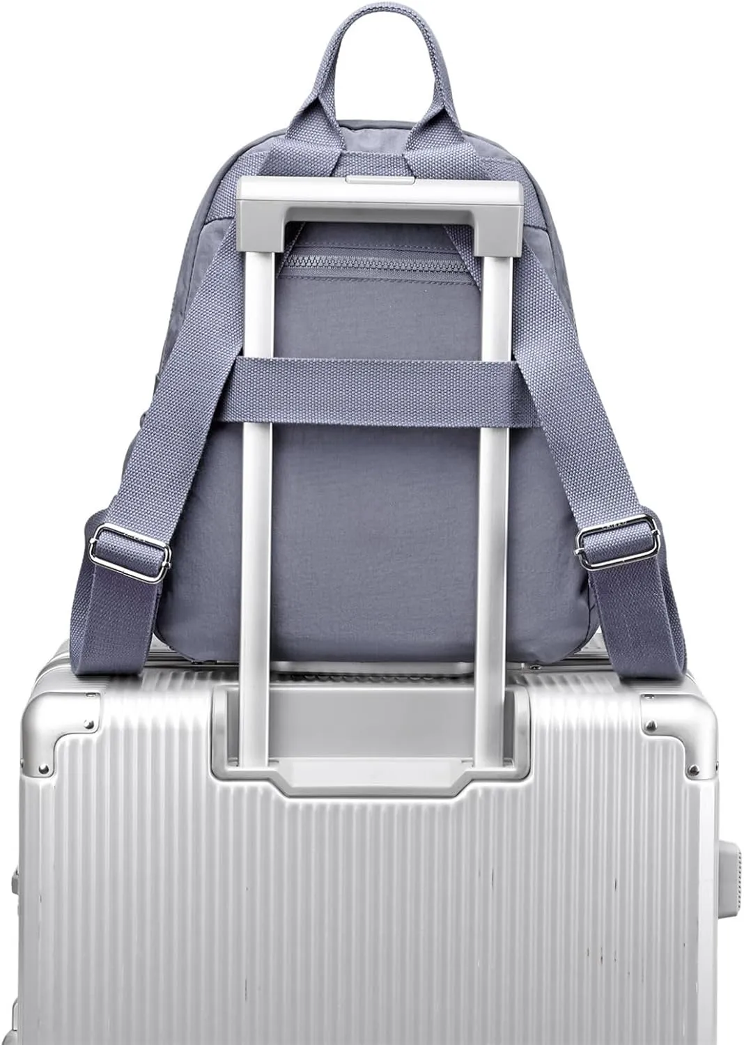 Backpack Purse for Women Ladies Nylon Bag Casual Daypack Travel Shopping Pack (A Style Grey)