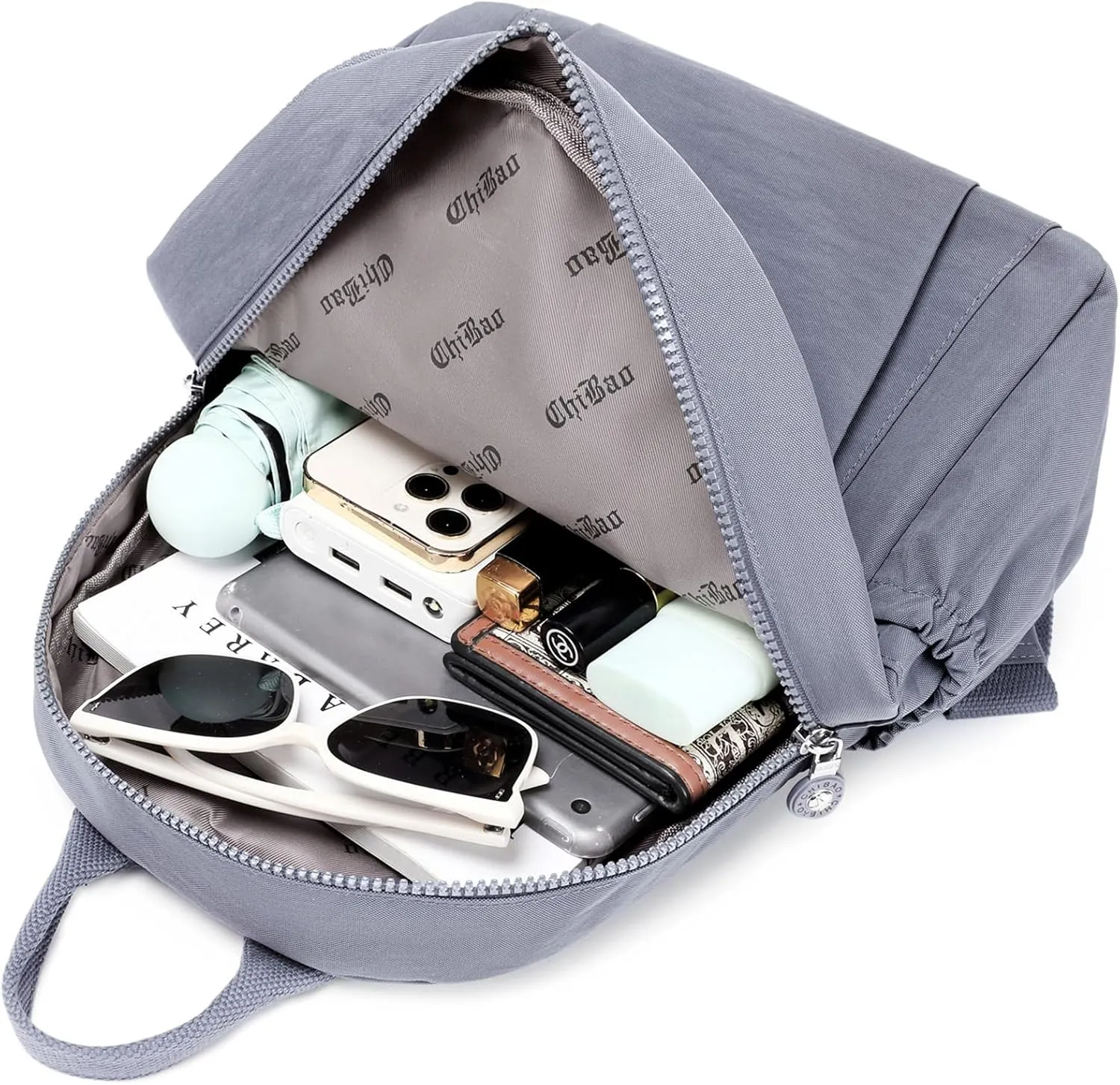 Backpack Purse for Women Ladies Nylon Bag Casual Daypack Travel Shopping Pack (A Style Grey)