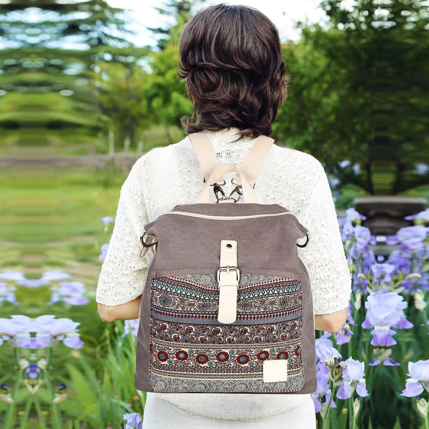 Backpack Purse Women Girls Canvas Backpack/Rucksack Convertible Shoulder bag Casual Daypack