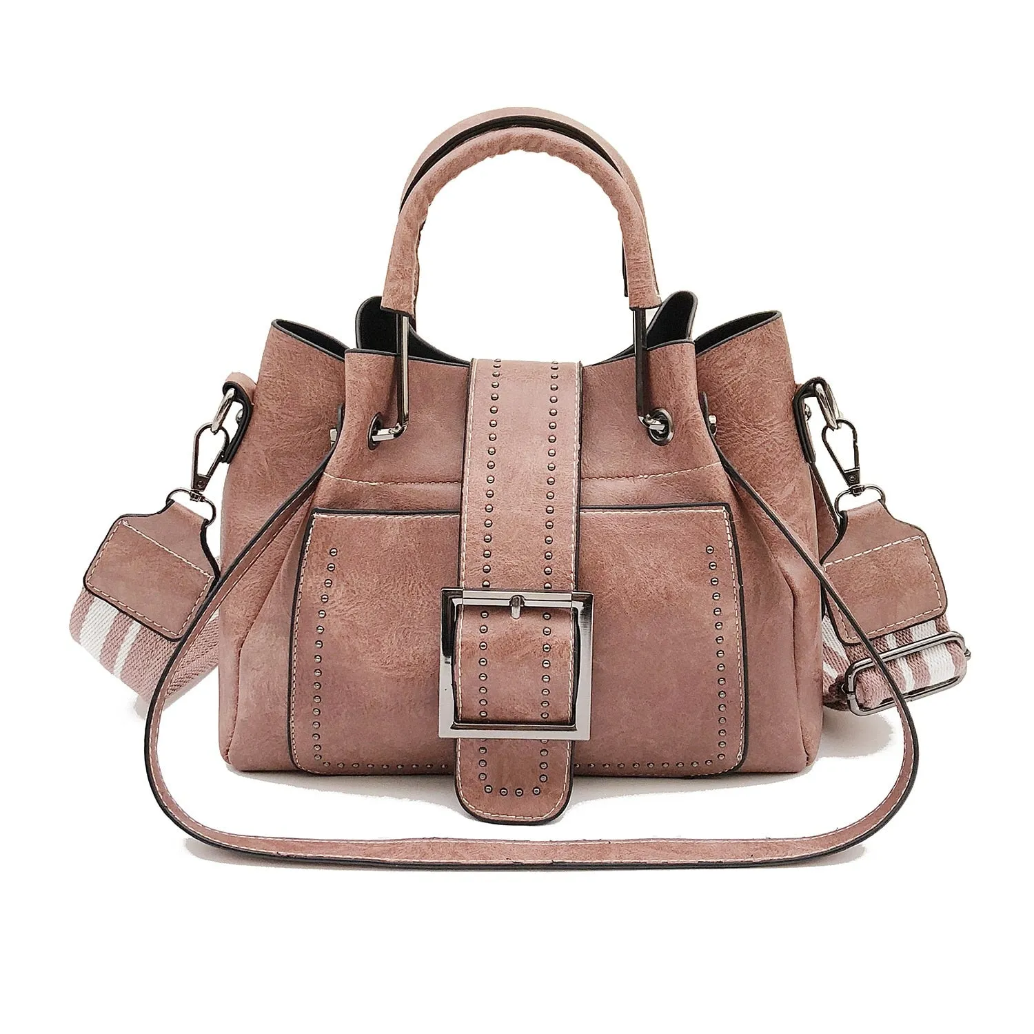 Bags For Women 2021 New Fashion Leather Handbags Crossbody Flaps Female Vintage Bucket Shoulder Purse Ladies Pouch Sac A Femme