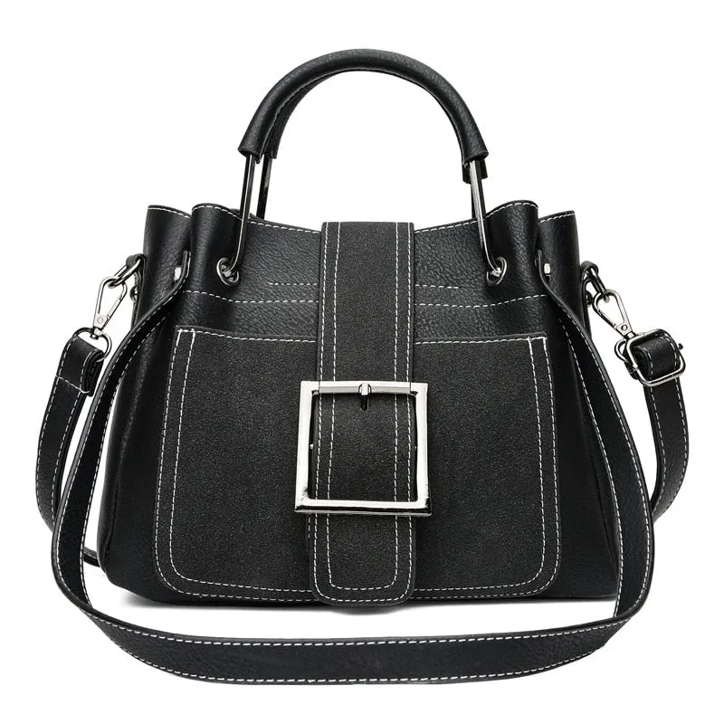 Bags For Women 2021 New Fashion Leather Handbags Crossbody Flaps Female Vintage Bucket Shoulder Purse Ladies Pouch Sac A Femme