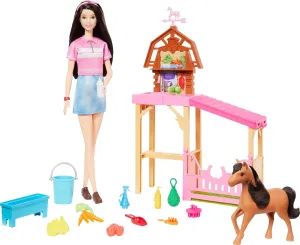 Barbie Toy Stable Playset with Fashion Doll, Small Pony & 10  Accessories, Inspired Mysteries: The Great Horse Chase