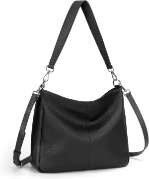 befen Genuine Leather Hobo Bags Purses for Women, Women's Shoulder bag Handbags Crossbody Bag with 2 Shoulder Straps