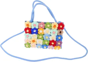 BESTYASH Flower-embroidered Felt Backpack Fashion Pouch for Women Multi-use Outdoor Handbag Elegant Design